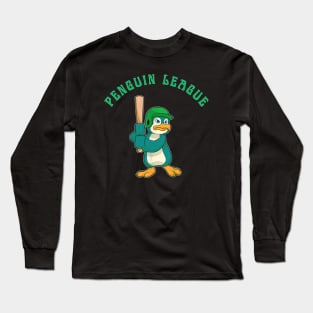 Penguin baseball league Long Sleeve T-Shirt